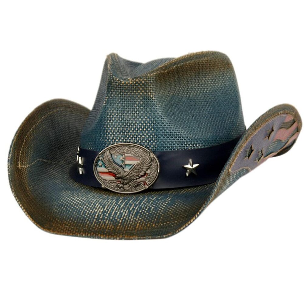 6548 & Western Style Cowboy/Cowgirl Straw Hat COW6035